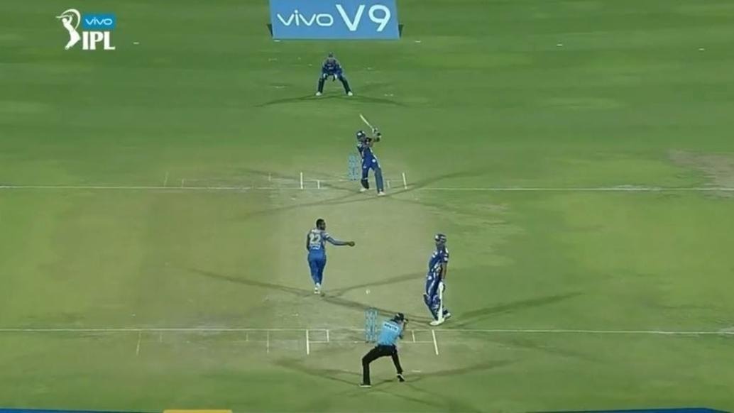 WATCH: Rocket strike from Pandya almost knocks out the umpire WATCH: Rocket strike from Pandya almost knocks out the umpire