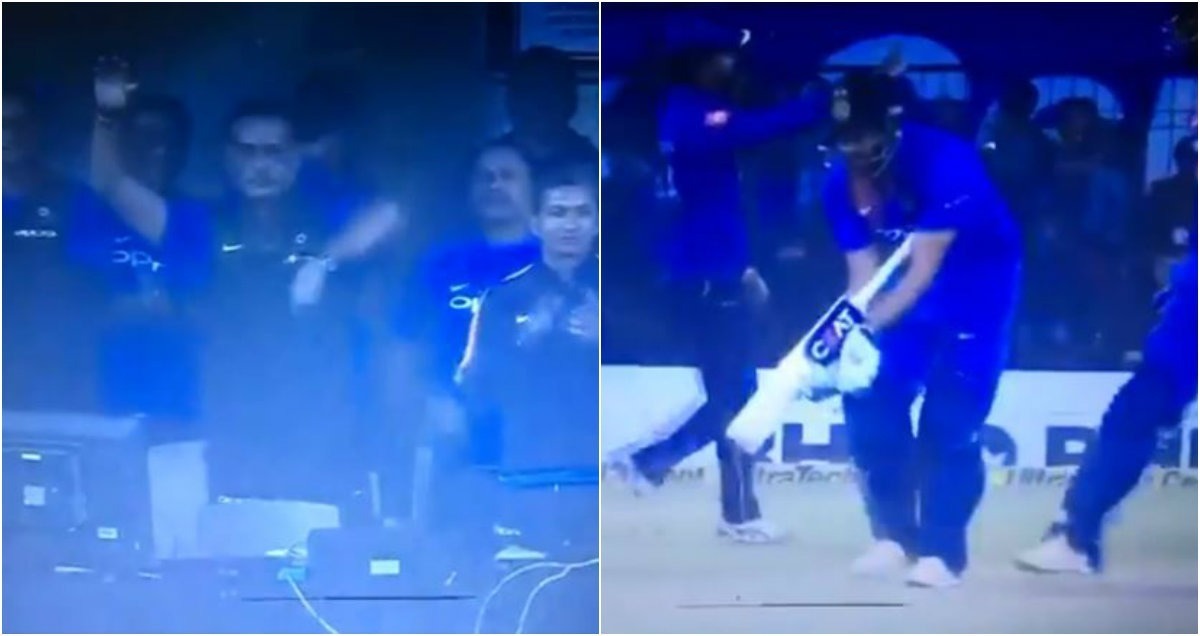 WATCH: Rohit signals coach to send Dhoni to bat at No.3 WATCH: Rohit signals coach to send Dhoni to bat at No.3